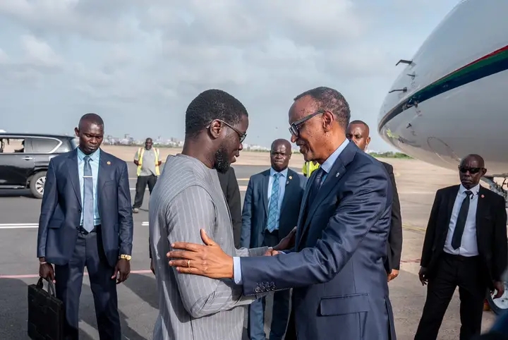 le Président Diomaye Faye reçoit son homologue rwandais Paul Kagame