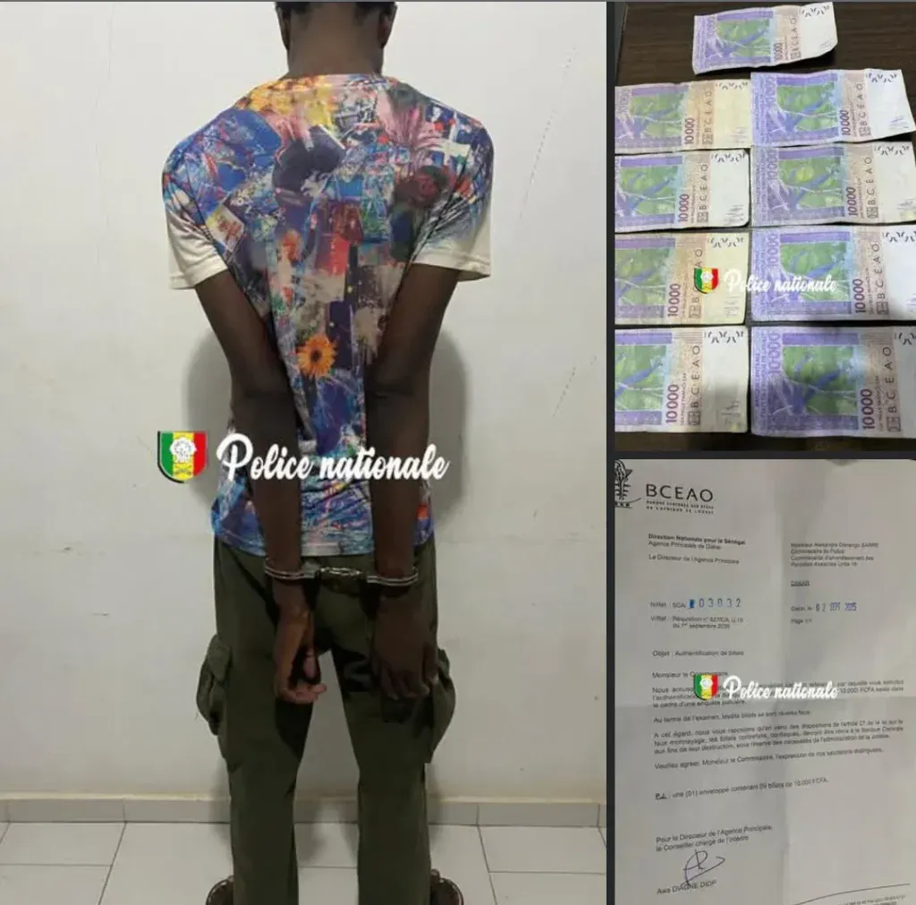 Arrestation pour 90 000 F CFA de faux billets