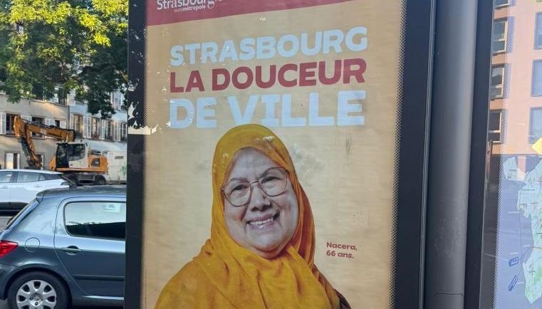 Affiche d&rsquo;une femme voilée : Une candidate dénonce une « propagande islamiste » à Strasbourg