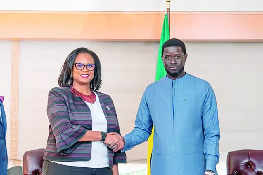 Le président reçoit les vice-présidentes de Colombie et de la Chambre de commerce des États-Unis