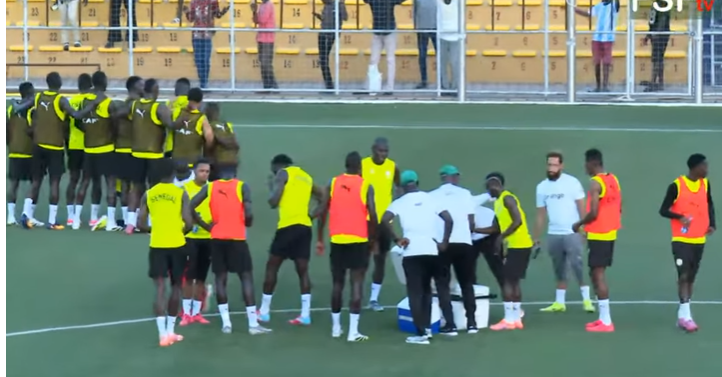 Les Lions au complet à l’entraînement à Juba, Pathé Ciss laissé au repos