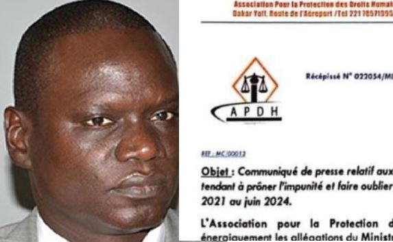L’APDH dénonce les propos du Ministre Abdou Rahmane Diouf…
