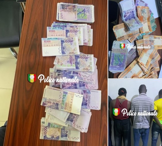 La police déjoue une tentative d’échange de 3 millions F CFA de faux billets, 04 individus déférés !