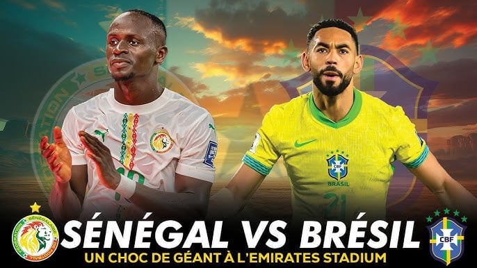 Suivez le match amical international, Brésil vs Sénégal, en direct