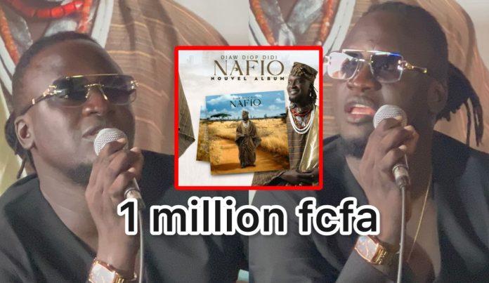 Diaw Diop Didi lance son premier album « Nafio » et le met en vente… à un million de FCFA