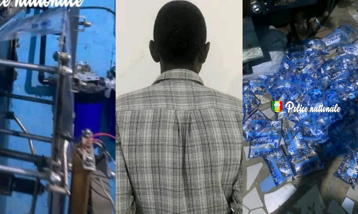 Un homme arrêté pour production illégale en sachets d&rsquo;eau, la découverte choquante de la police (photos)