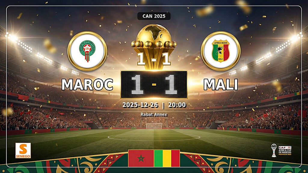 Le Maroc et le Mali se neutralisent (1-1), découvrez les notes des joueurs