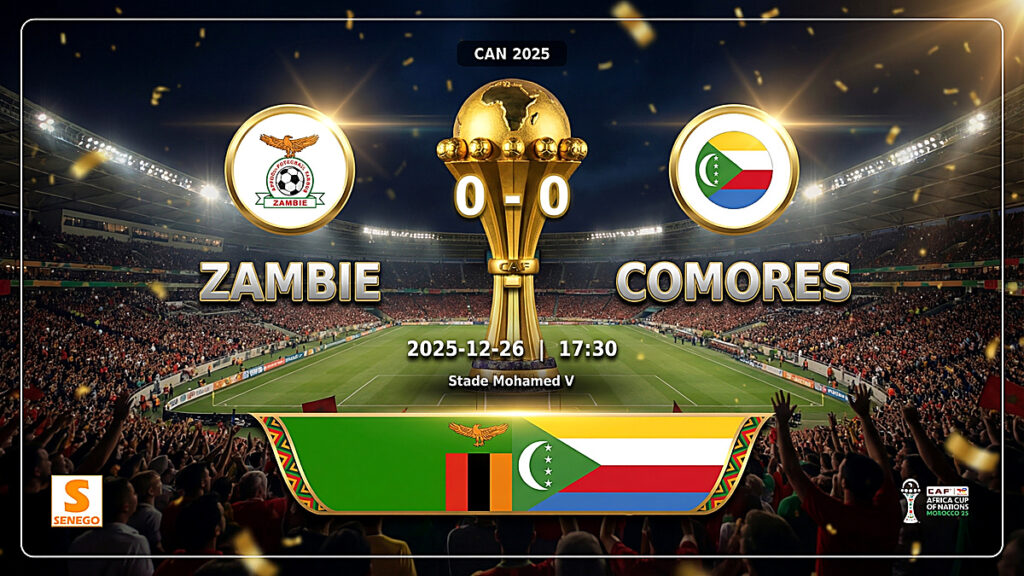 La Zambie et les Comores se neutralisent (0-0), découvrez les notes des joueurs