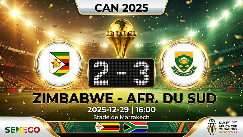 L’Afrique du Sud s’impose au bout du suspense face au Zimbabwe (2-3), découvrez les notes des joueurs