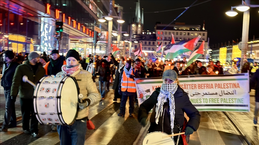 Des centaines de manifestants dénoncent la situation à Gaza et l’arrestation de Maduro