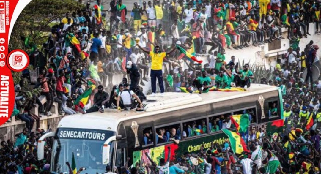 Direct/Accueil des lions de la téranga après leur victoire