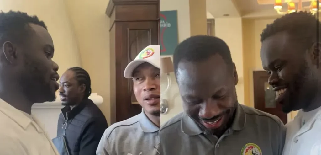 Rejoignant la pelouse après le sacre, la figure des arènes qui a tenu à marquer le coup auprès des nouveaux champions d’Afrique (Vidéo)