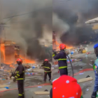 Le marché central de Keur Massar a pris feu, après l&rsquo;explosion d&rsquo;un poteau électrique