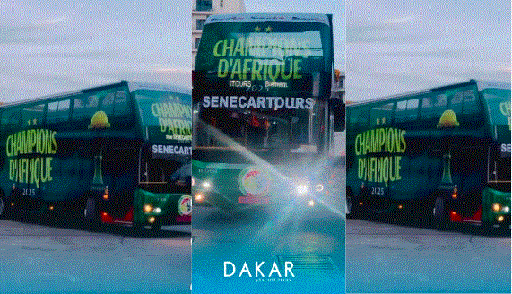 découvrez le bus impérial des Lions, champions d’Afrique, pour célébrer le titre (vidéo)