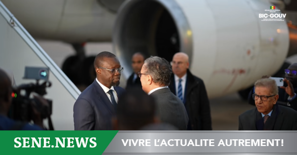 Le Premier ministre Ousmane Sonko est arrivé à Rabat, ce lundi matin (photos)