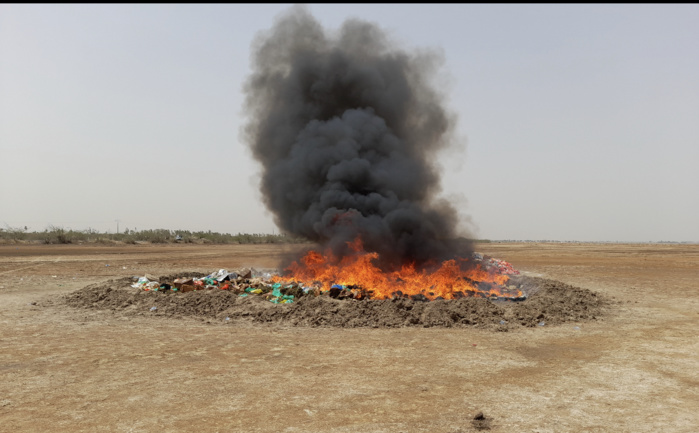 des produits prohibés d’une valeur de près de six milliards de francs CFA incinérés