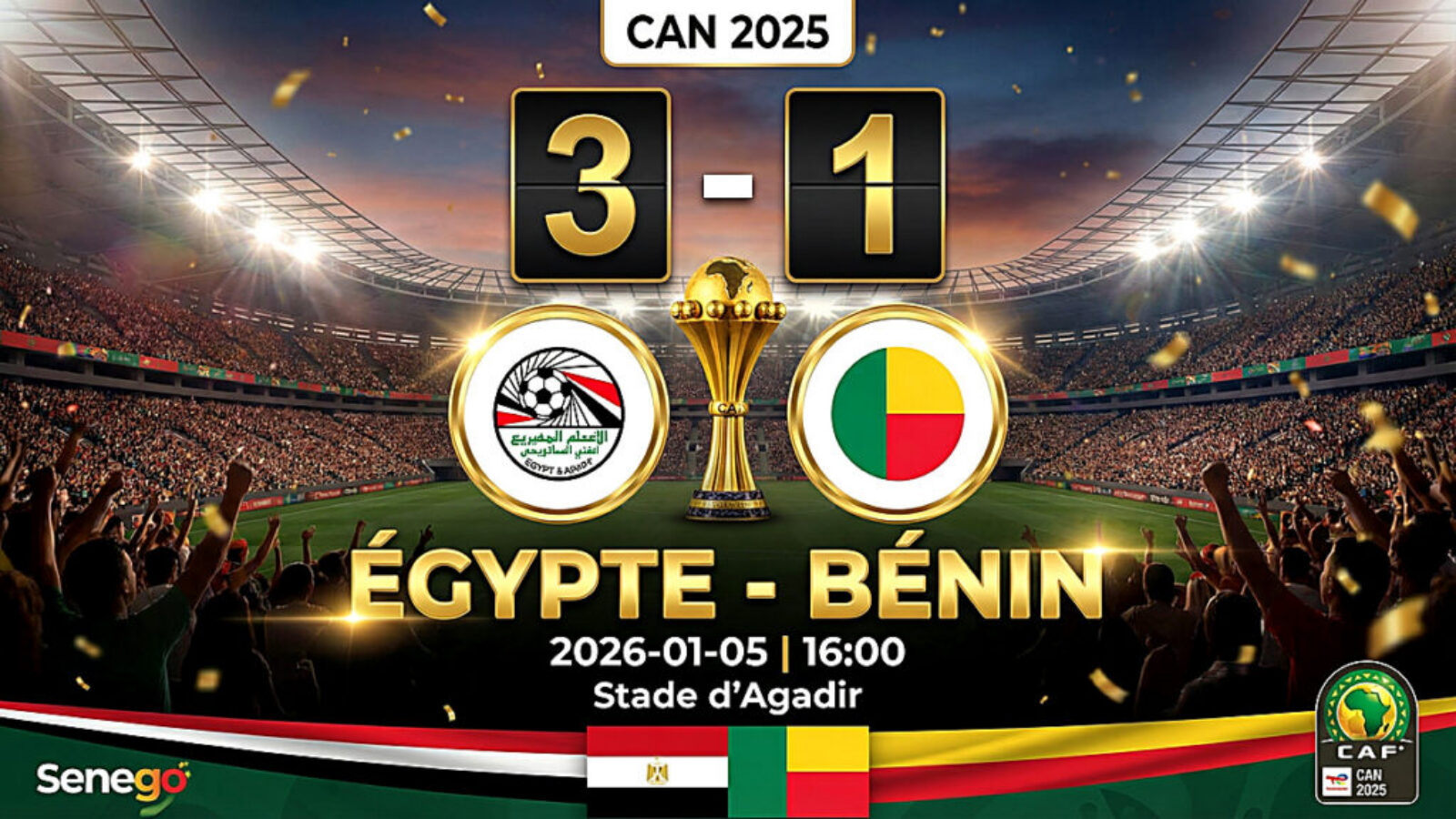 L’Égypte écarte le Bénin après prolongation (3-1), découvrez les notes des joueurs
