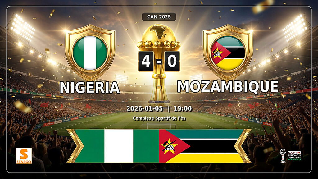 Le Nigeria écrase le Mozambique (4-0) et file en quarts, découvrez les notes des joueurs