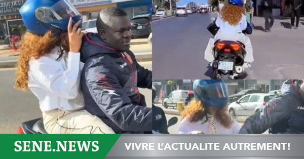 En retard à cause des embouteillages, Viviane Chidid arrête une moto pour se rendre à une cérémonie (vidéo)
