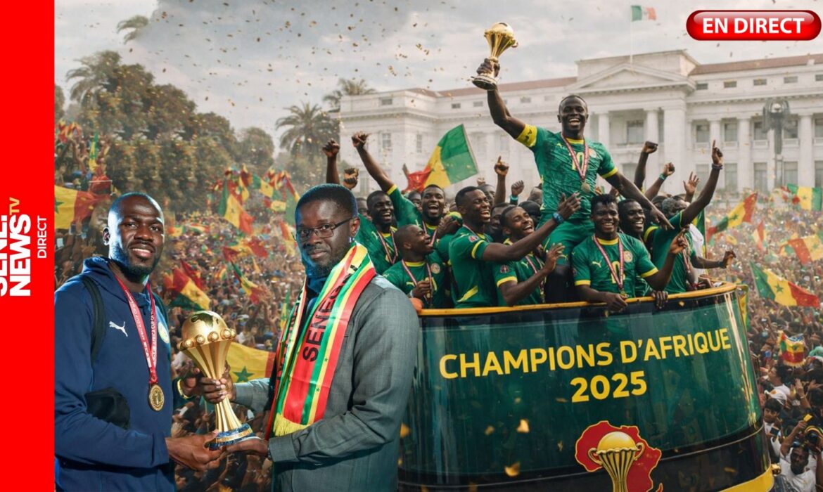 Les Lions sont arrivés avec le trophée, c’est l’effervescence totale au Palais
