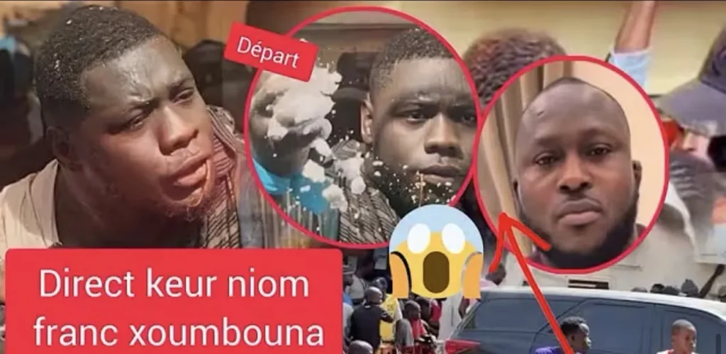 La démonstration de force qui a accompagné le départ du lutteur vers le stade