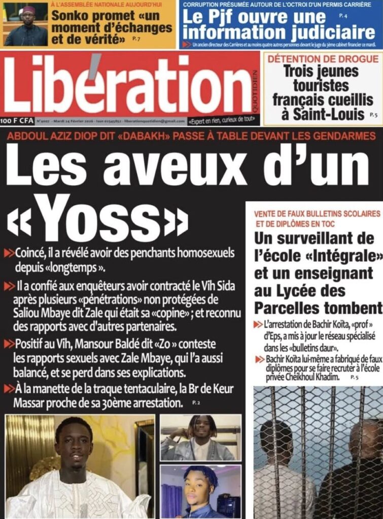 Découvrez les Unes des journaux sénégalais du mardi 24 février 2026