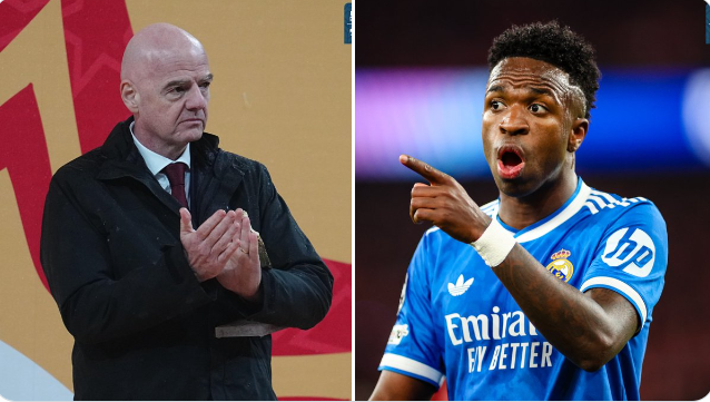 Gianni Infantino condamne le racisme contre Vinícius Júnior