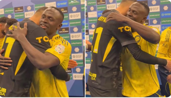 Accolade entre En-Nesyri et Mané avant le choc du championnat saoudien