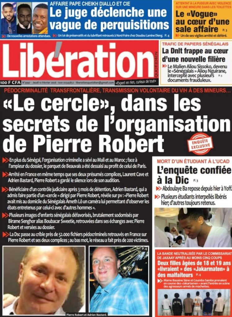 Découvrez les Unes des journaux sénégalais du jeudi 12 février 2026