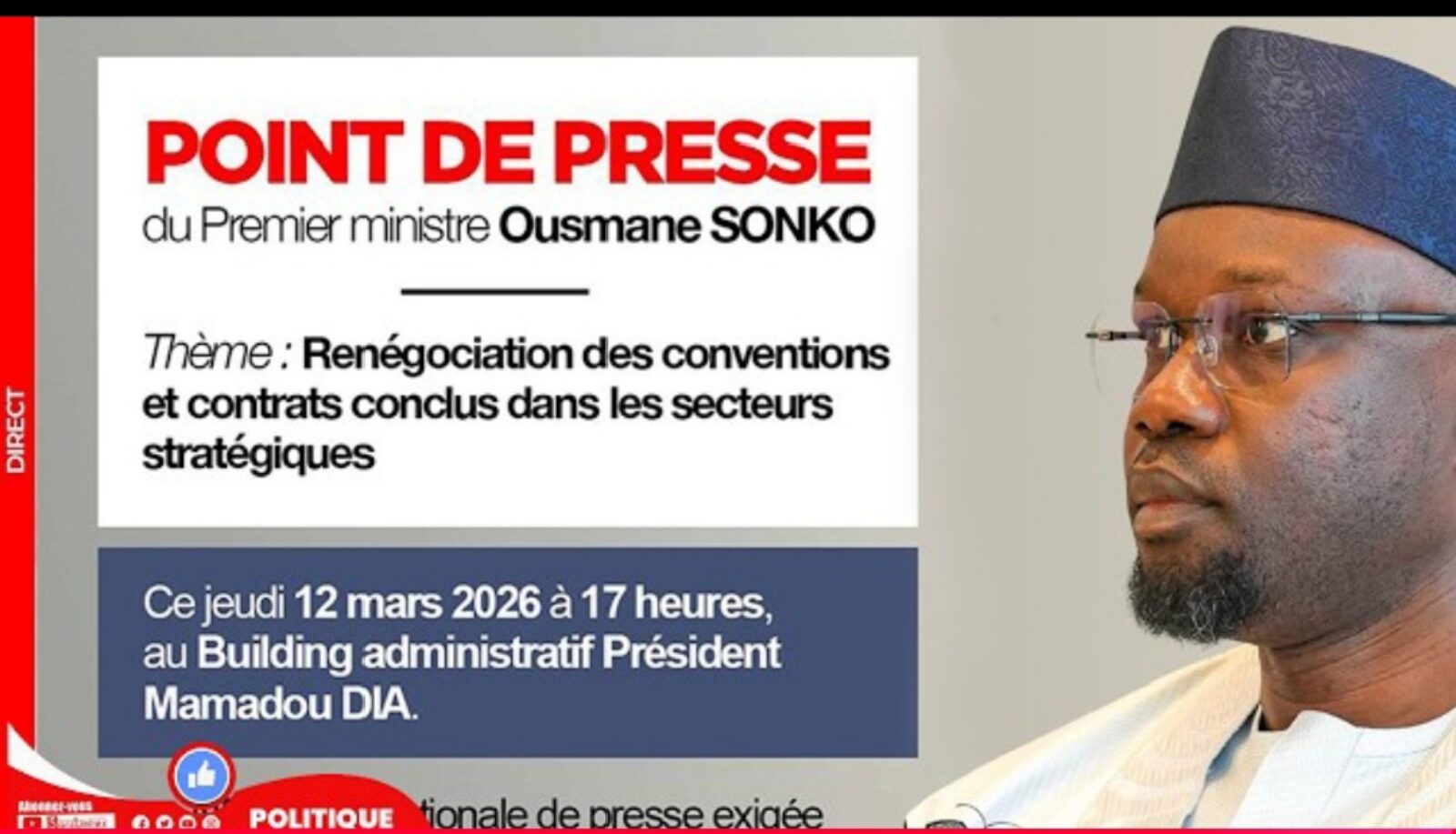 le PM fait face à la presse