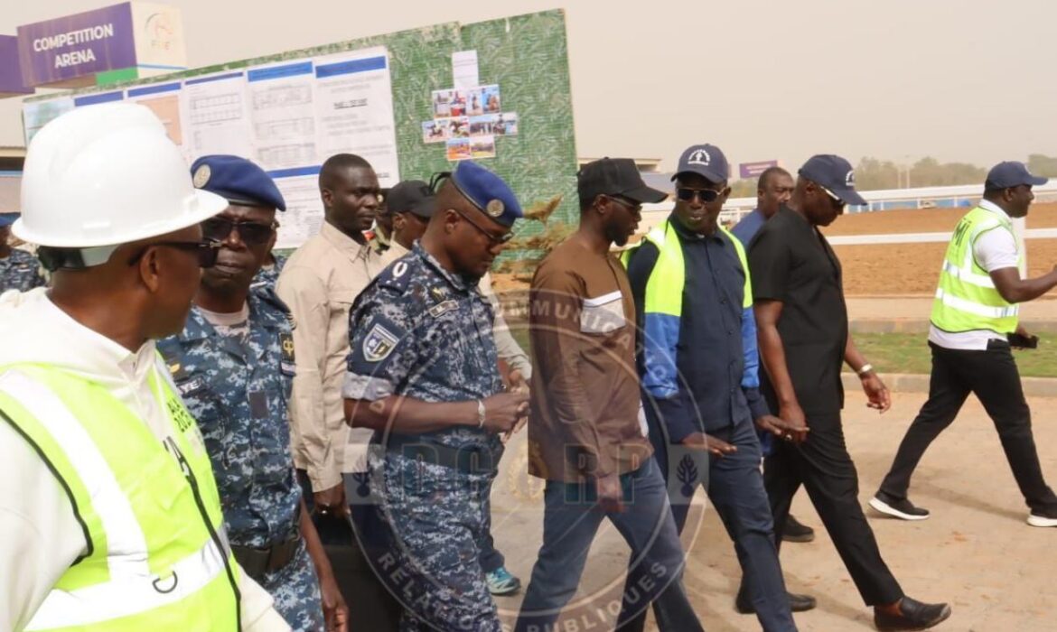 Le Président Diomaye en visite de chantier au complexe équestre de la Gendarmerie à Diamniadio
