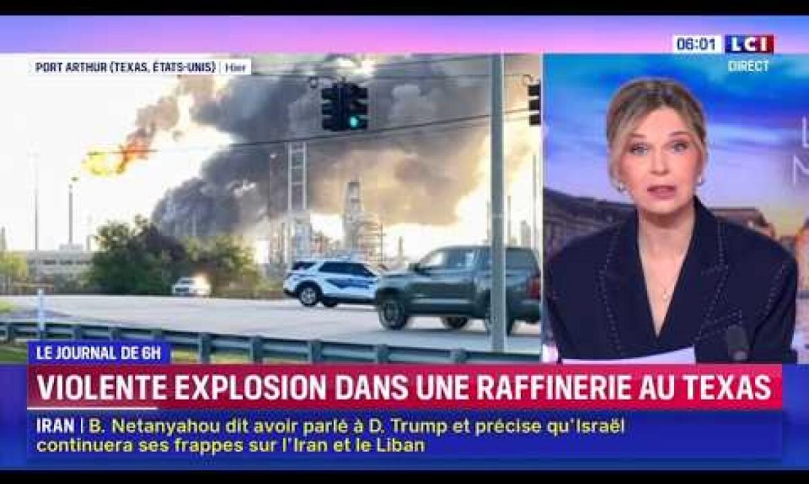 La population confinée suite à une violente explosion d&rsquo;une raffinerie de pétrole