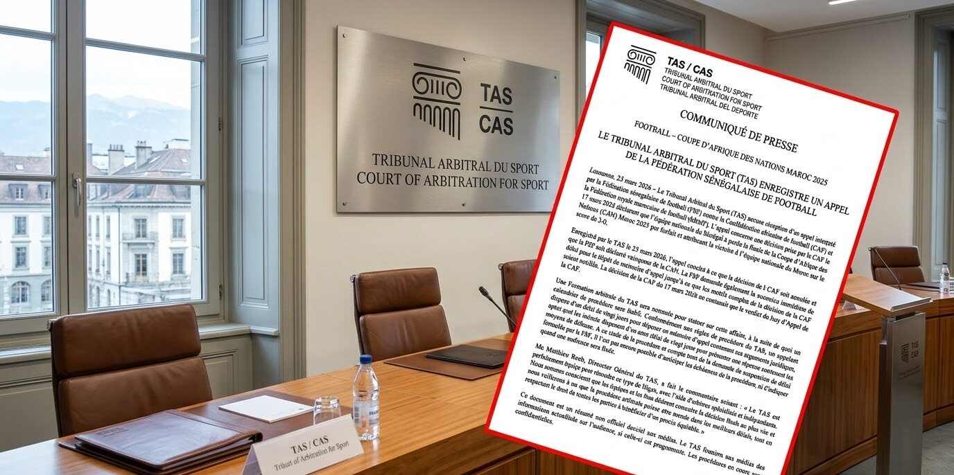 Le football marocain et la CAF encore sous menace au Tribunal Arbitral du Sport