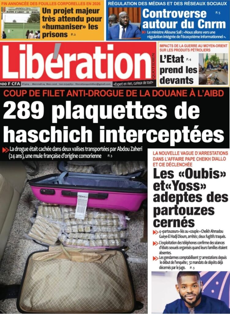 Découvrez les Unes des journaux sénégalais du mercredi 04 mars 2026
