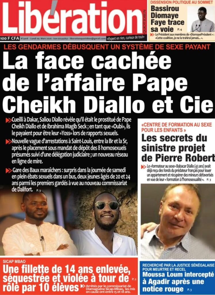 Découvrez les Unes des journaux sénégalais du lundi 09 mars 2026