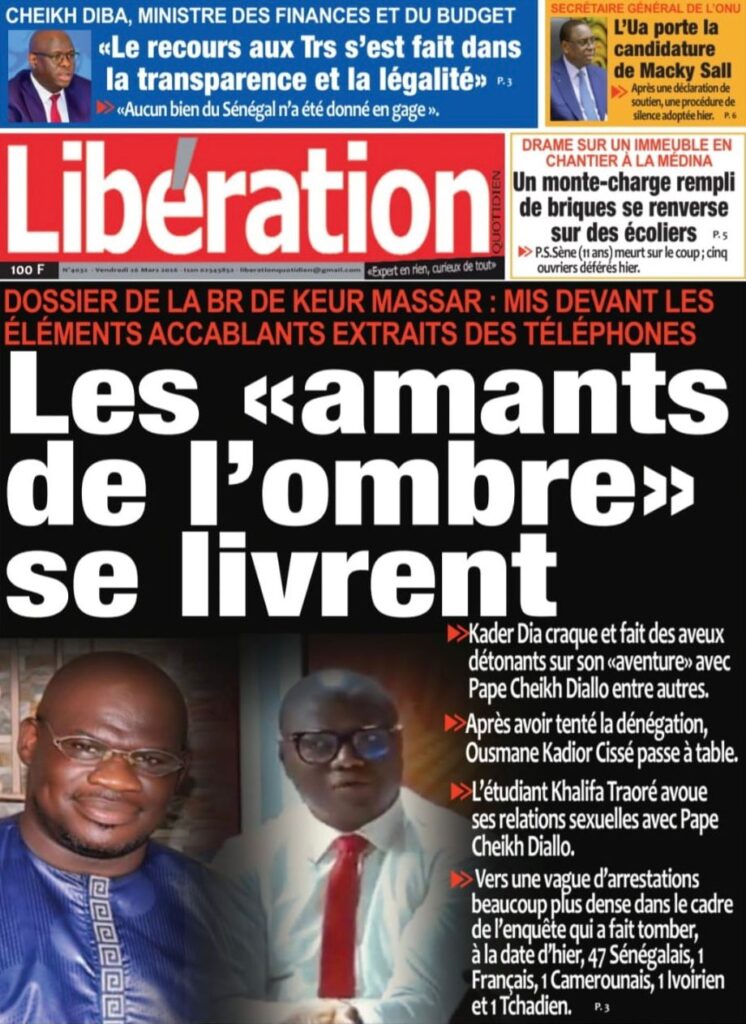 Découvrez les Unes des journaux sénégalais du vendredi 27 mars 2026