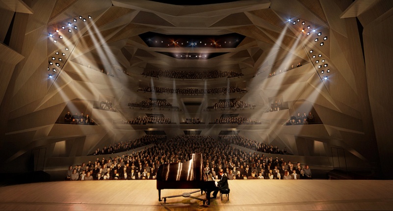 Ouverture du Théâtre Royal du Maroc et l’effectif orchestral inédit réuni devant Brigitte Macron