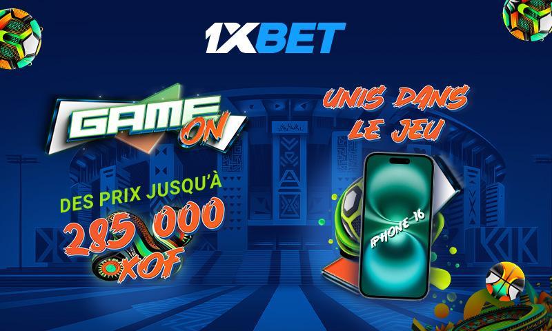 Activez le mode Game On et emportez des prix fabuleux avec 1xBet !