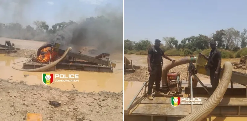 Malgré la fuite des occupants vers le Mali, quatre dragues sont détruites à Wassagara