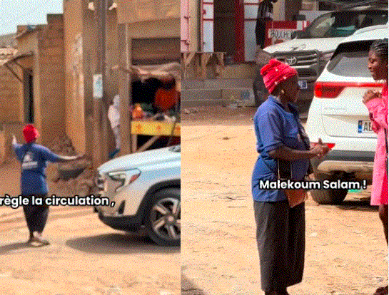cette vieille dame qui régule la circulation depuis 10 ans au Sénégal
