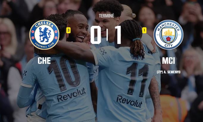 la Coupe d&rsquo;Angleterre pour Manchester City, meilleur que Chelsea de Mamadou Sarr